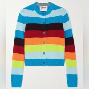 New! Christopher John Rogers Striped knitted cardigan